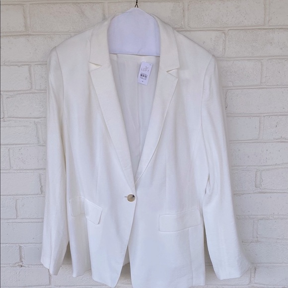 NWT LOFT Woven Crepe Single Breasted Blazer Jacket - Picture 2 of 9